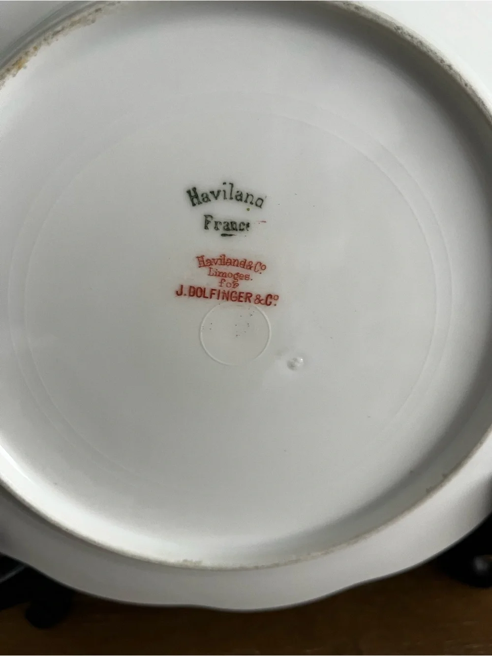Haviland Limoges France Luncheon Plate -  Pink Rose Garlands Schleiger 270A